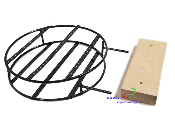 Schmuckständer Ohrring Schmuckhalter „Kreisform“ mit Holzstandfuss